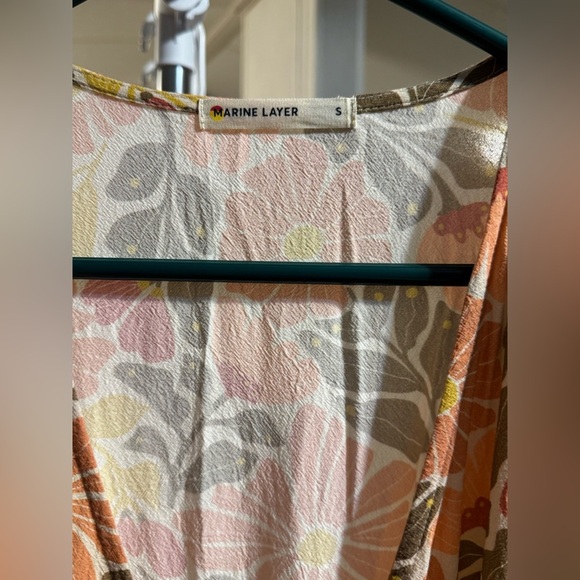 Marine Layer Emlyn Midi Floral Wrap Dress - Picture 5 of 9